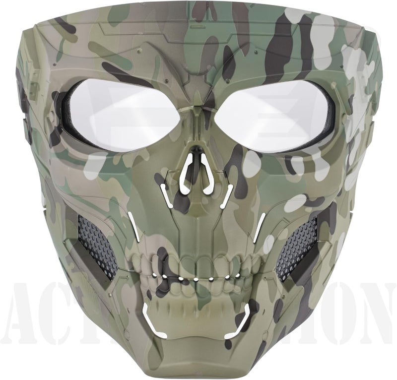 ACTIONUNION Airsoft Mask Full Face Skull Balaclava Face Mask Men Skeleton Mask Tactical Protective Paintball Mask Halloween Cosplay Costume - Image 2